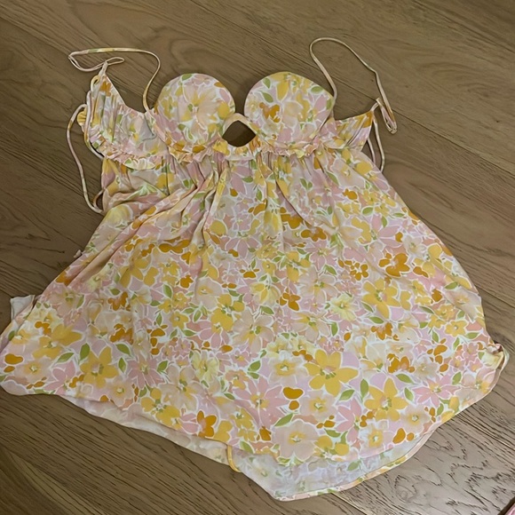 Sky To Mood Floral Dress size Medium - Picture 3 of 5